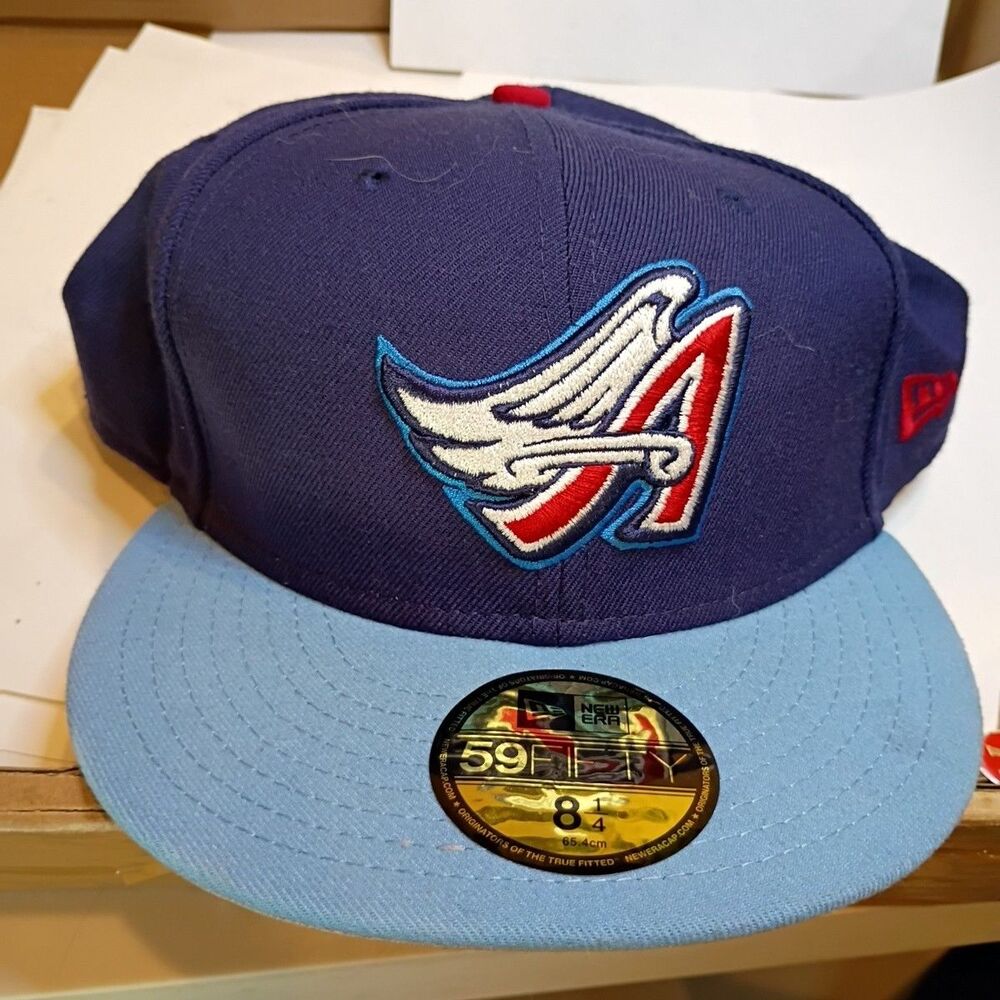 New Era Anaheim Angels Vintage Alt 1997-2001 Hat Cap Size 7 3/8 Periwinkle Brim